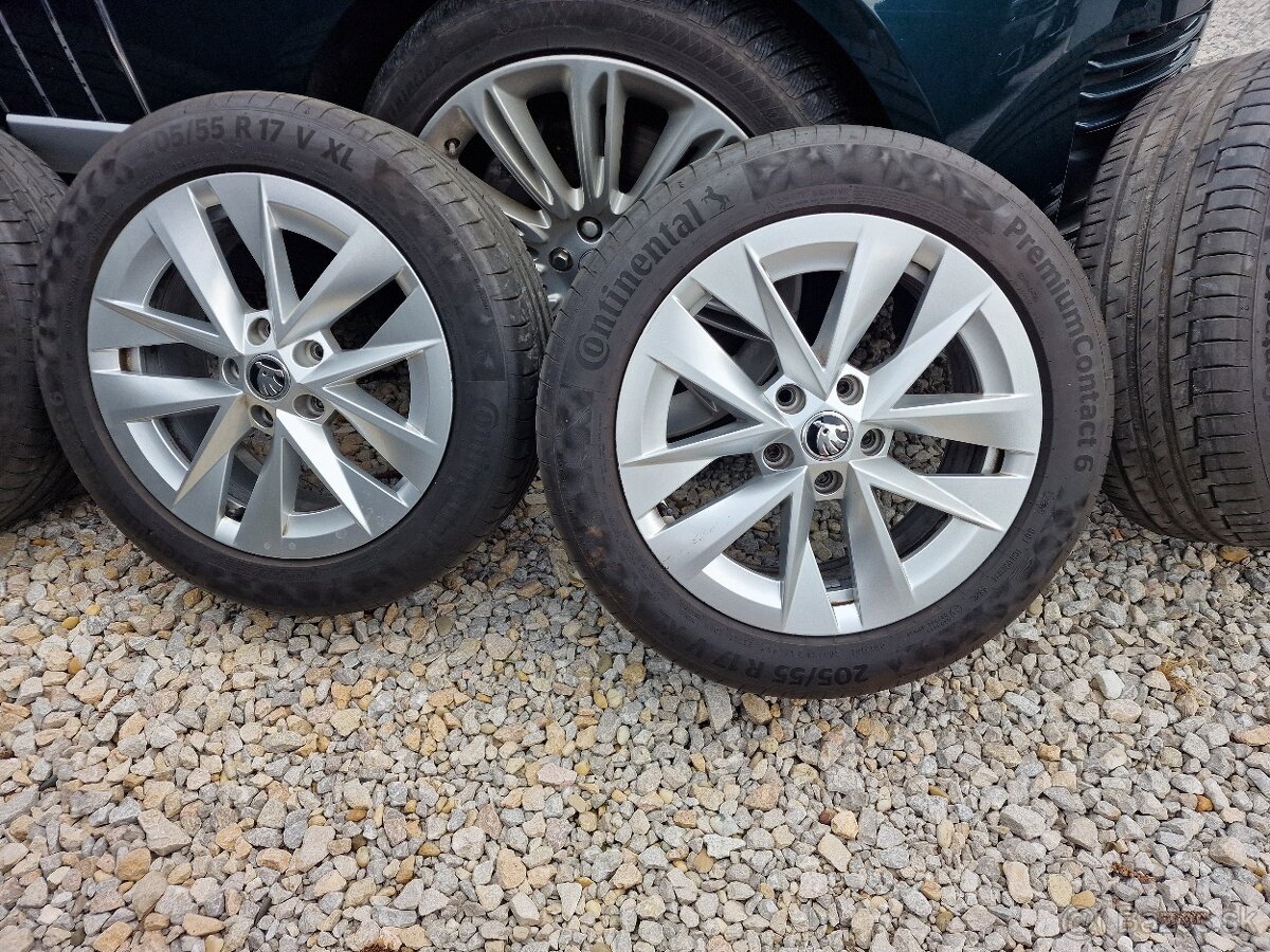 5x112 R17 orig. Škoda Octavia III-IV + 205/55 R17 Conti. - 9