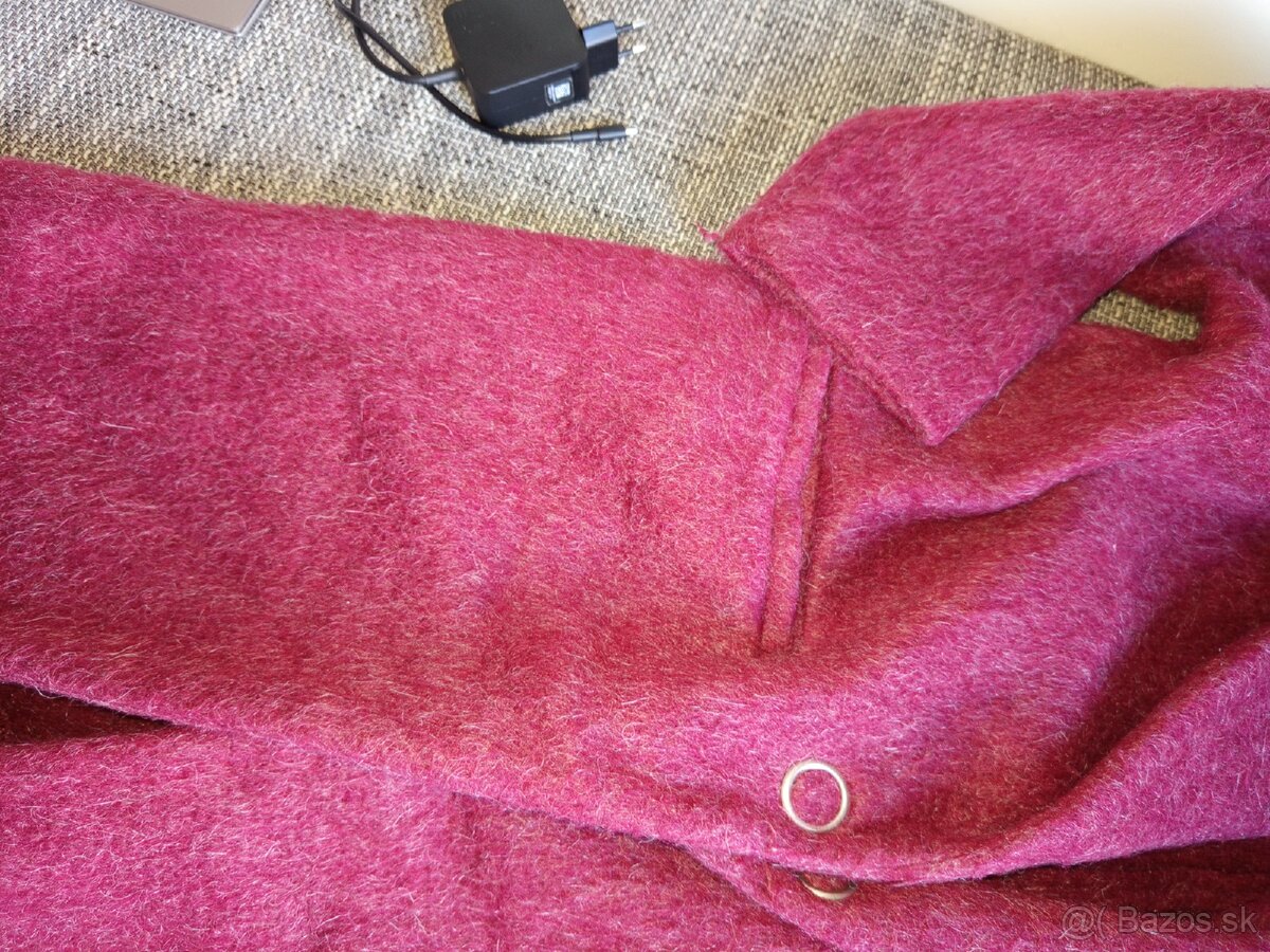 Dámske kabáty zelený a bordová - 9