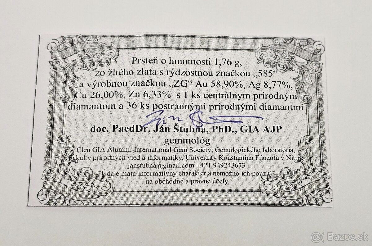 14k zlatý prsteň 0,63ct - 9