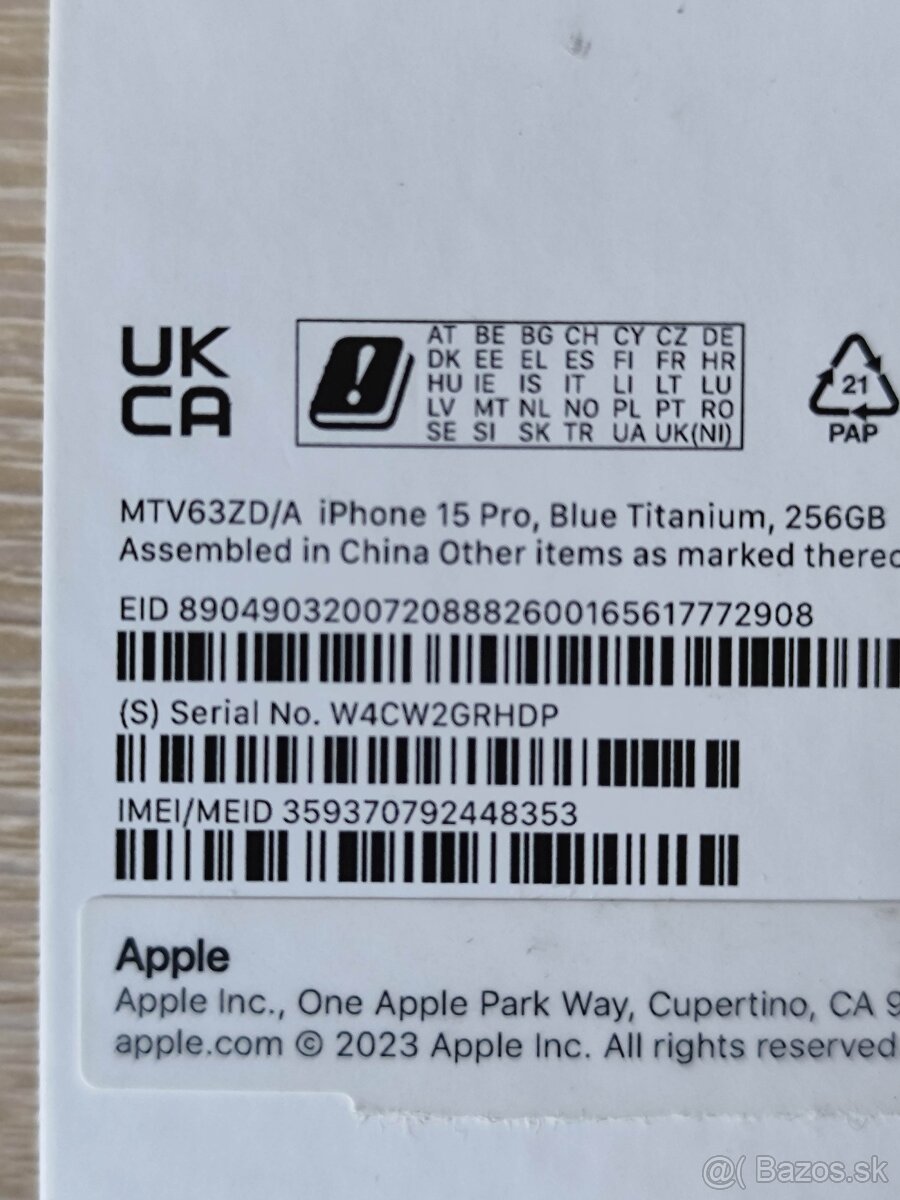 Iphone 15 Pro 256 GB blue titanium - 9