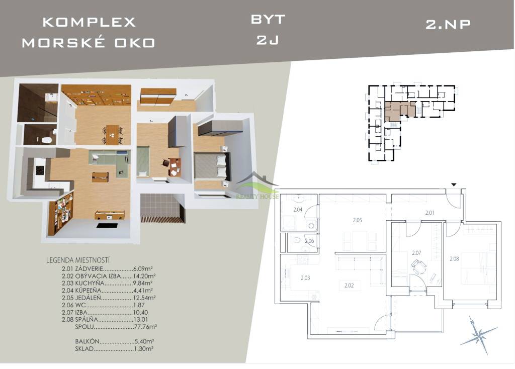 Novostavba MORSKÉ OKO - BYTY v centre mesta Sobrance - 9