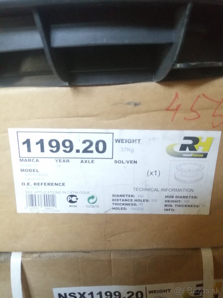 Brzdový kotouč ROADHOUSE BPW 430 - 9