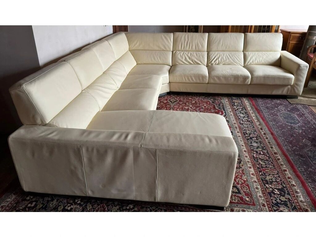 Moderní kožená sedací souprava ve tvaru "U", 3299 - 9