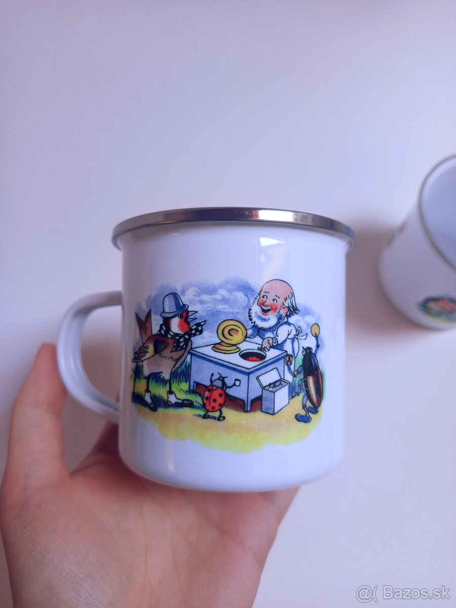 Smaltované hrnčeky s retro obrázkami - 9