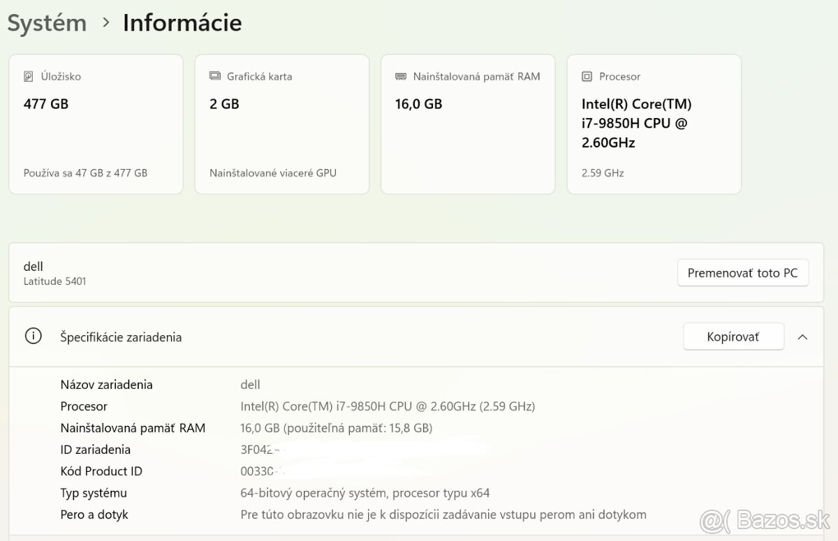 Dell Latitude 5401 - 9