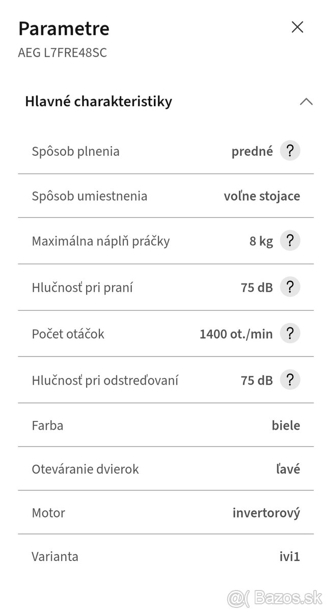 AEG pracka, používaná 1 rok - 9
