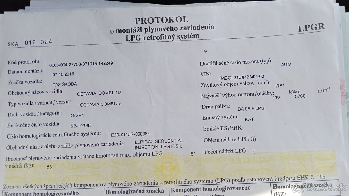 Na diely Octavia 1.8 t - 9