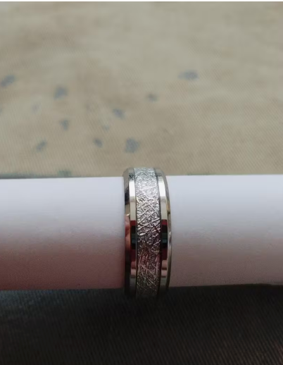 Elegantné 2ks obrúčky 8mm strieborné so vzorom - 9