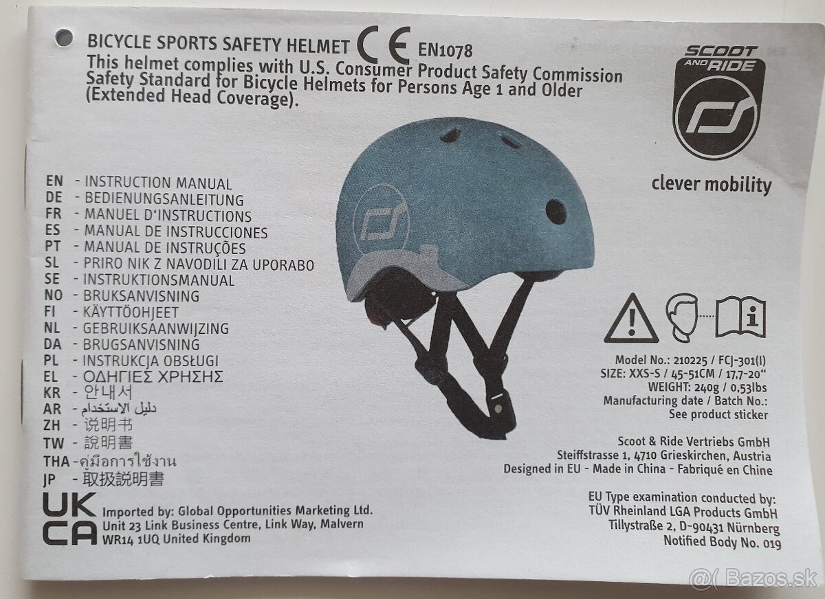 Detská prilba Scoot&Ride XXS-S Rose Reflective - 9