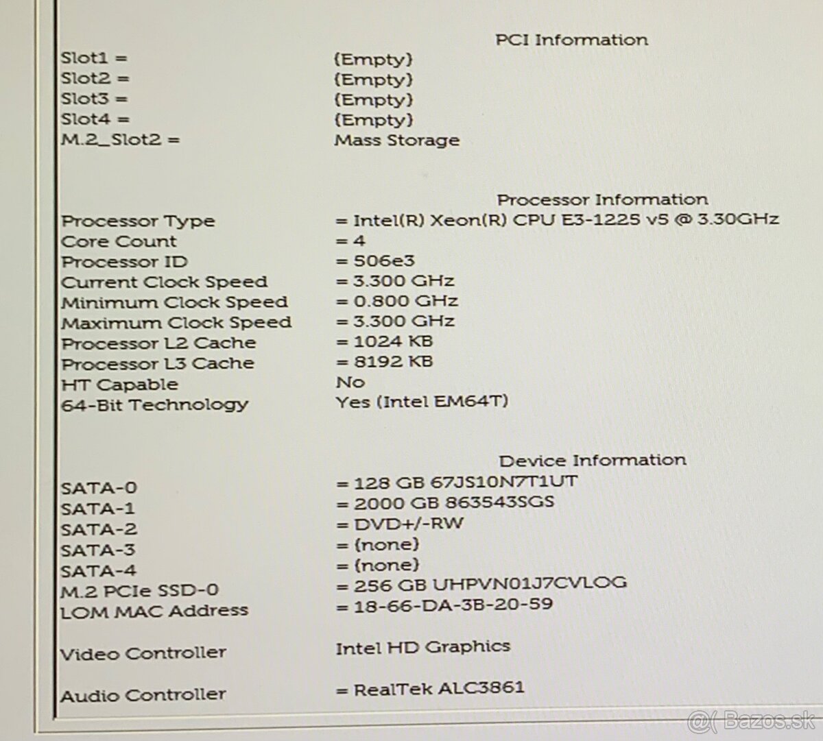 Dell precision 3620 Tower 32GB RAM - 9
