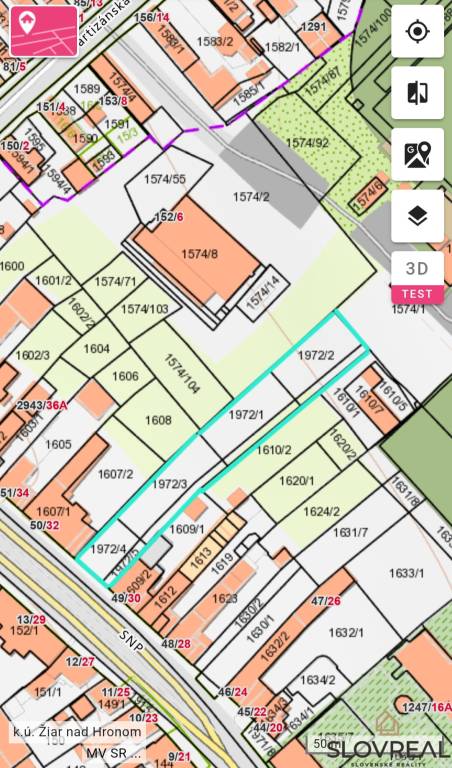 SLOVREAL predaj pozemku Žiar nad Hronom, 2149 m2 - 9