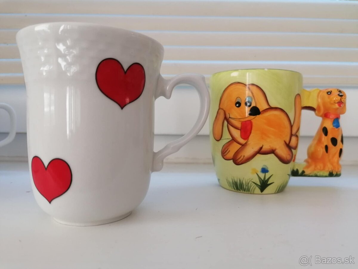 Poháre, hrnčeky rôzne + detský príbor - 9