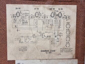 Schaltbild Libelle 4D61 RFT 》KABELKOVÉ STAROŽITNÉ RADIO - 9