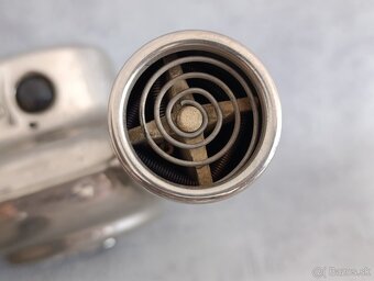 Starý značkový fén AEG – chromovaný kov, textilní kabel, krá - 9