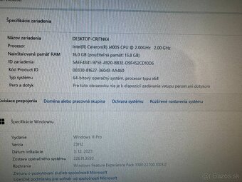 Počítač Acer.Intel Celeron J4005 2x2,00GHz.16gb ram.512SSD - 9