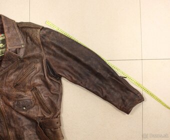 Pánská kožená bunda křivák velikost L - 9