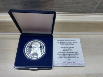 strieborné pam.medaile, vznik ČSR, šlikovského toliar 1519, - 9