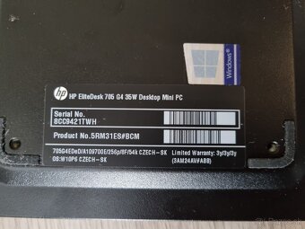 HP EliteDesk 705 G4 35W Mini 2018 - 9
