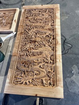 Drevený obraz – Zlatý drak - 9