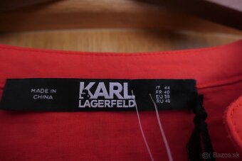 KARL LAGERFELD luxusne damske cervene madeirove saty - 9