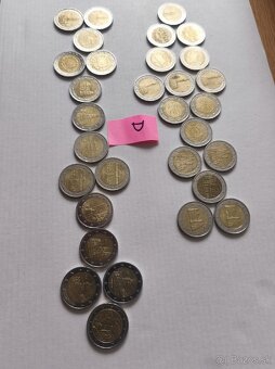 2 € pamätné mince z obehu Nemecko A,D,F,G,J - 9