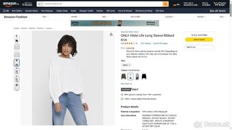 Sveter ONLY oversized strih - biely ===NOVÉ=== - 9