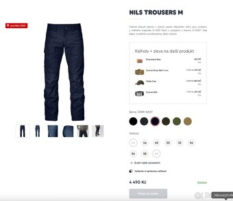 Outdoorové nohavice Fjallraven Nils Trousers M | US 33-34 - 9