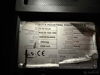 Vysokozdvižný vozík Toyota, 52-8FDF20. Teleskopické vidlice - 9