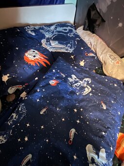 Obliečky návlečky,doplnky vesmír kozmonaut,záclona,koberec - 9