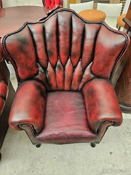 CHESTERFIELD ŠTÝL 3+1+1+UŠÁK KRESLO,ZNÍŽENÁ CENA - 9