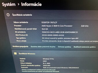 Herný PC (RYZEN 5 3600,GTX 1070 8GB,16GB DDR4,SSD+HDD,W11) - 9