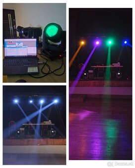 Set 2x 150W Beam hlavy + dmx pult + káble - 9