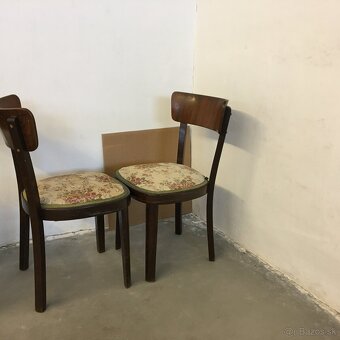 Retro starozitne Stolicky Halabala pruzinove 1950 Art Deco - 9