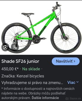 Kenzel Shade SF26" kolesá, rám 16" - 9