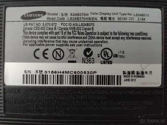 Predám 24" LED monitor Samsung SyncMaster S24B370H - 9