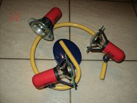 Lustre + tienidlá + lampa . - 9