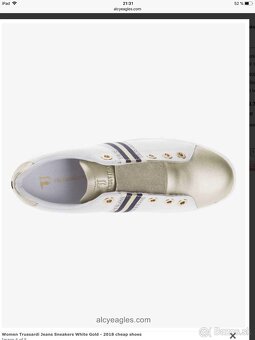 Tenisky Trussardi biela zlata - 9