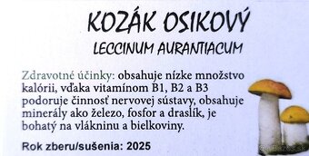 SUŠENÉ HUBY/HRÍBY - hliva, korálovec, dubáky, osičník - 9