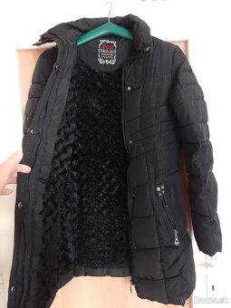 Dámska čierna zimná bunda v. L - TOP stav - 9