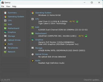 Asus X415EA /i3-1115G4/8GB RAM/FHD IPS/512GB SSD/Bat ok - 9