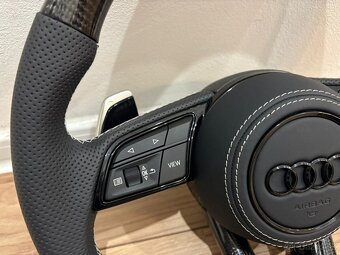 AUDI KARBON ŠPORTOVÝ PERFOROVANÝ ZKOSENY VOLANT - 9