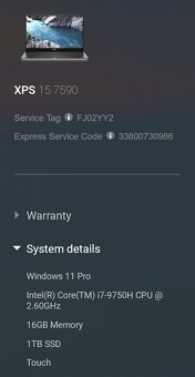 Dell XPS 15 (7590) 4K Touch - Prémiový ultrabook - 9