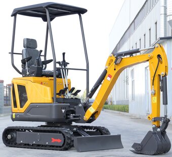 Minibagr 1,6t – Laidong 16kW, joysticky, hodně příslušenství - 9