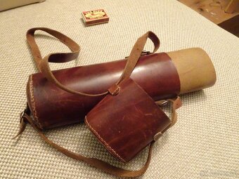 Predám kožené RUČNE ŠITÉ púzdro na puškohľad - 9