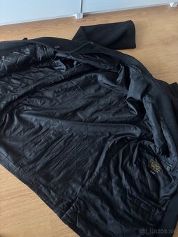 Pánsky vlnený kabát - čierny - 9