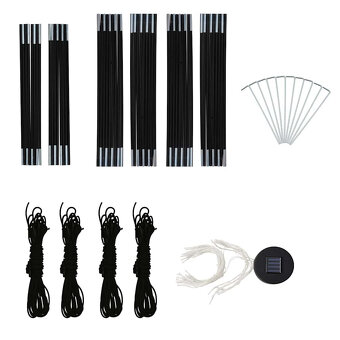 Párty stan s LED a 4 bočnými stenami 3,6x3,6x2,3 m, modrý - 9