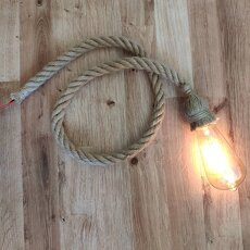 RETRO Závesné svietidlo - Konopné lano 100cm / 150cm - 9
