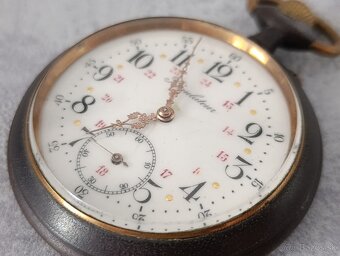 Obrovské kapesní hodinky Regulateur 67mm s průhlednou pracho - 9