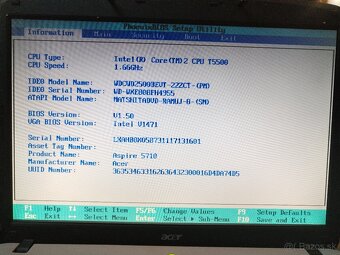 Predám Acer Aspire 5710-JDW50 plne funkčný / náhr. diely - 9