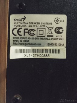 Predám reproduktory Génius HF 5 1 5200 - 9